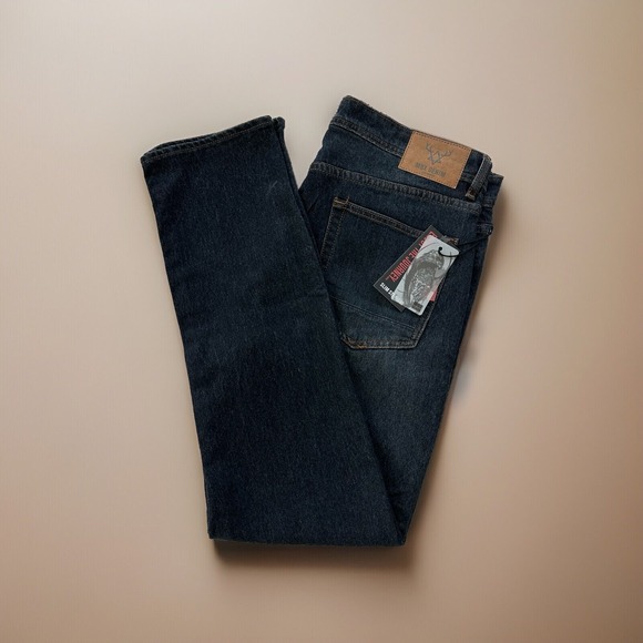 MBX Denim Other - MBX Denim Men's Slim Straight Stretch Jeans Dark Wash Blue measure 38x31 NWT $58